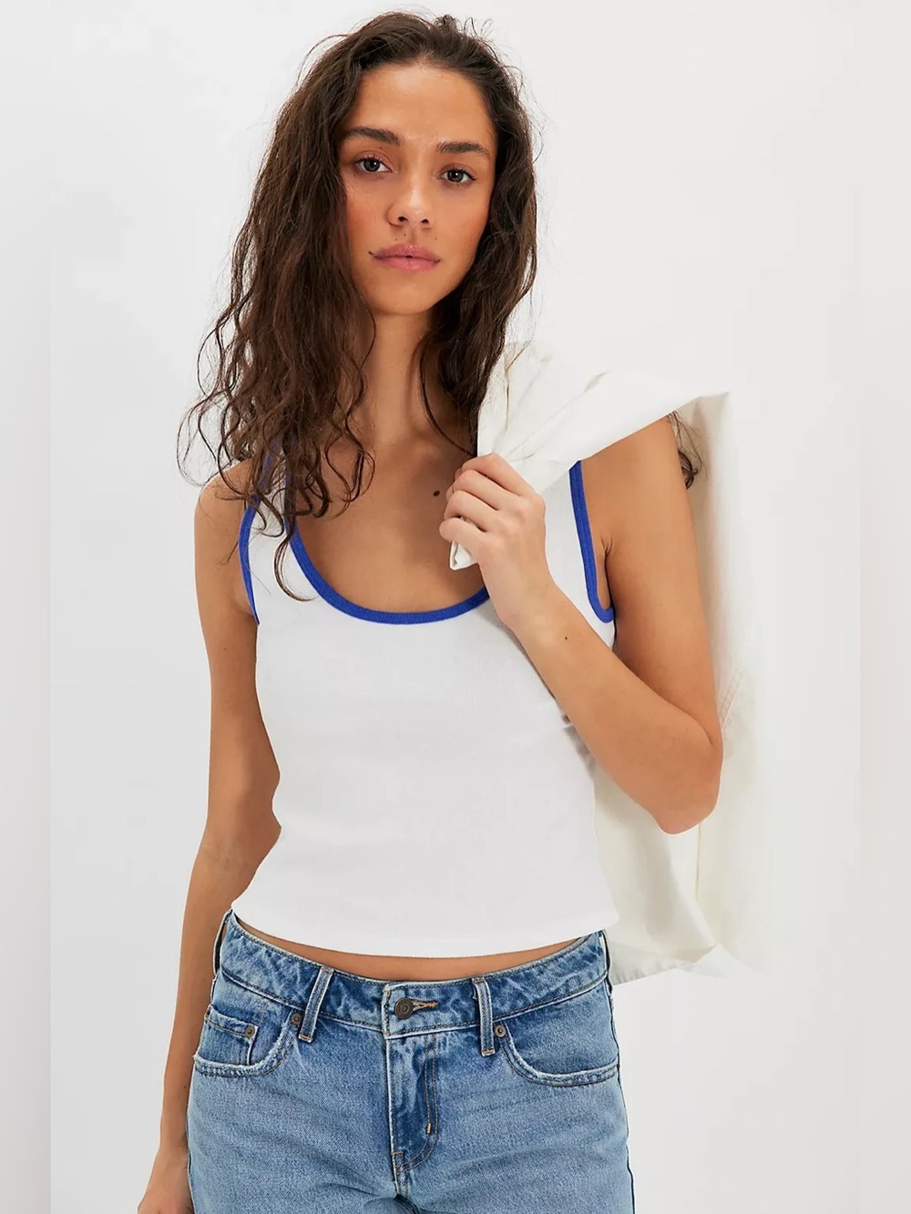 Free People We The Free Moxie Tank - Ribbed Cropped Ringer Tank Top Size S